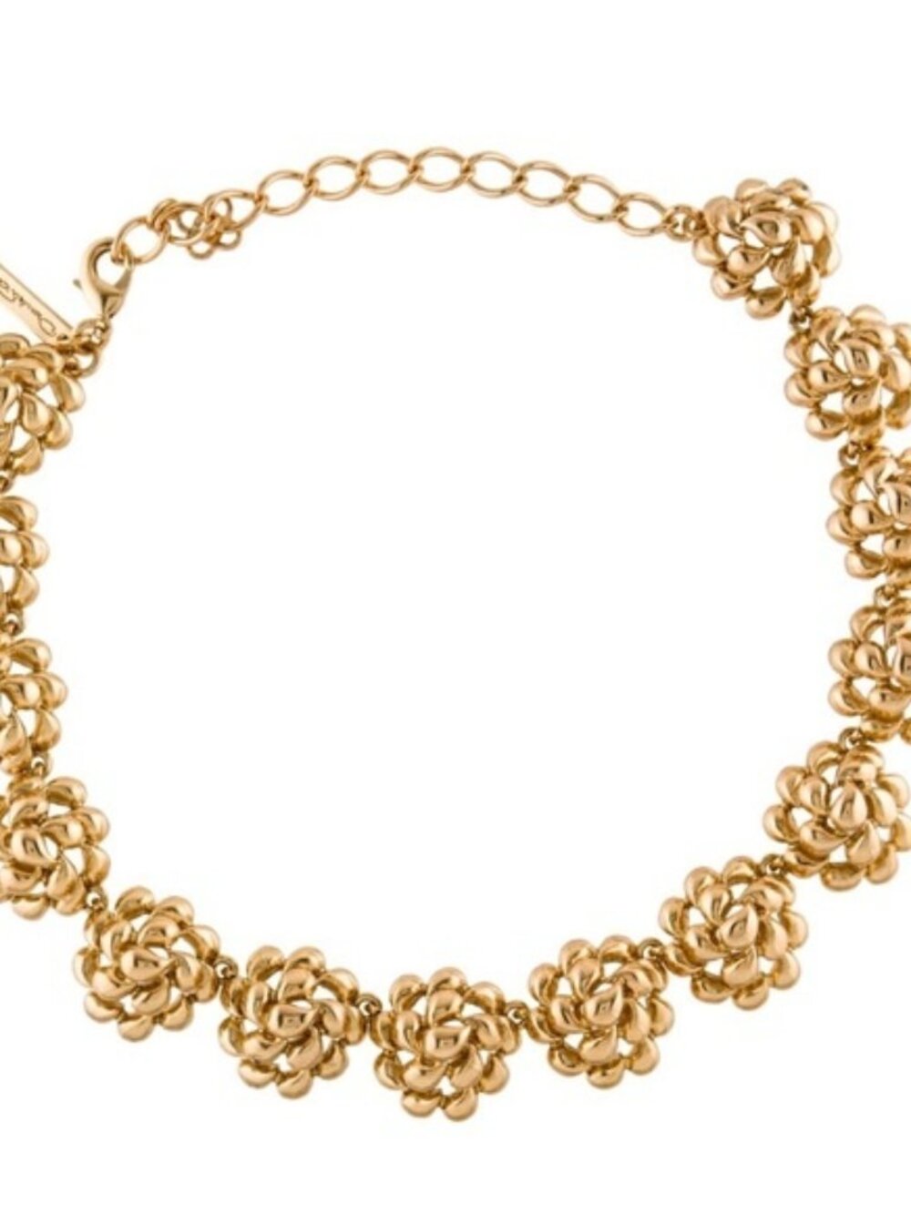 Oscar de la Renta Domed Teardrop Collar Necklace